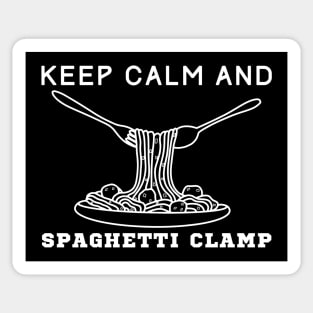 Keep Calm And Spaghetti Clamp Sticker